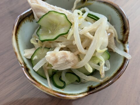 レンチン鶏胸肉の中華サラダ